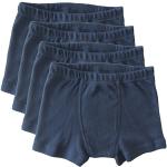 HERMKO 2900-4 paar boxershorts voor jongens, 100% bio-katoen, marineblauw, 3-4 jaar