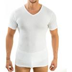 Witte Hermko V-hals T-shirts V-hals  in maat XL Ökotex 