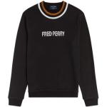 Retro Zwarte Fred Perry Oversized sweaters  voor de Winter  in maat S in de Sale voor Heren 