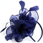 HIDOLL Elegante Fascinator voor dames, hoed, bruid, veren, haarclip, accessoires. cocktail. Royal Ascot, M