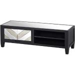 Hill 1975 Soho Black Collection Media Unit, MIRRORED GLAS, PINE, One Size