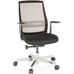 hjh OFFICE FOUNTAINE PRO 657661 professionele bureaustoel zwart draaistoel ergonomisch met zelfherstellende netrug