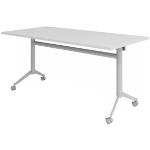 hjh OFFICE PRO KALA 16 Klaptafel verrijdbaar 160 cm zilver - Conferentietafel Grijs 160 x 80