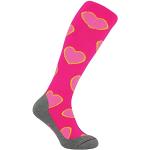 Hockey Sokken met kleurrijke, coole grappige funky designs | Hingly | Heren, dames en kinderen | Ideale lange sokken onder, Harten, 3-7 Jaar