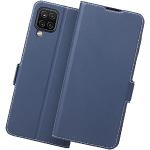 Blauwe Siliconen Samsung Galaxy A12 Hoesjes type: Wallet Case 