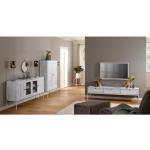 Home affaire Tv-meubel Freya met 3 kleppen, metalen handgrepen, van massief hout, breedte 175 cm
