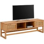 Home affaire Tv-meubel Jolene met rotan-vlechtwerk op de deurfronten, van massief hout, in twee verschillende kleurvarianten