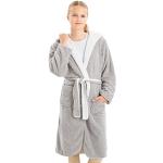 Lichtgrijze Polyester Kinder badjassen  in maat 164 voor Jongens 