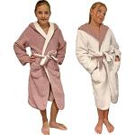 Oudroze Polyester wasmachinebestendige Kinder badjassen  in maat 140 voor Meisjes 