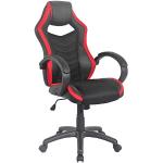 Homexperts Gaming Chair 61 x 113-123 x 69 cm (B x H x T) zwart-rood