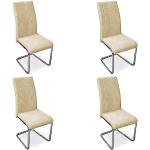 Beige Gestoffeerde Design stoelen 4 stuks 