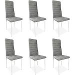 Witte Aluminium Design stoelen 6 stuks 