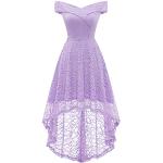 Rockabilly Lavendel Polyester Stretch Bloemen Chique jurken  voor een Bruidsmeisje  in maat XS voor Dames 