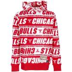 Streetwear Rode Mitchell & Ness Chicago Bulls Hoodies  in maat XL voor Heren 