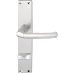 HOPPE 2668223 deurklink Birmingham-op langschild WC, voor deurdikte 37-42 mm, zilver geanodiseerd