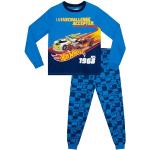 Hot Wheels Pyjama | Raceautos Pyjama Voor Jongens | Jongenspyjama Met Lange Mouwen | Blau | 128