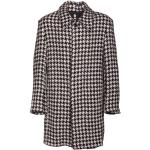 Houndstooth Single-breasted Coat Black/white size S