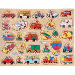 Johntoy Vervoer Knopjespuzzels met motief van Fiets voor Kinderen 