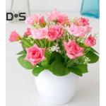 Roze Kunststof Bloemen Decoratieve vazen met motief van Roos 