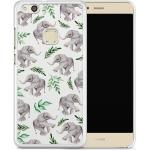 Huawei P10 Lite hoesje - Floral olifantjes