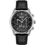 Zwarte Stopwatch HUGO BOSS BOSS Polshorloges Armband met Chronograaf aangedreven met Quartz 10 Bar in de Sale voor Heren 