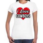 Cowboy Witte T-shirts met opdruk  voor een Stappen / uitgaan / feest voor Dames 