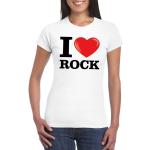 Rock Witte T-shirts met opdruk voor Dames 