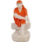IBA Indianbeautifulart 15.8cm Lord Sai Baba Marble Dust Statue Sculpted in Great Detail Idol for Car Dashboard Home Décor Gift