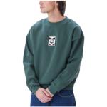 Icon Extra Heavy Crew II - Dark Cedar Sweatshirt Obey , Green , Heren