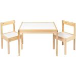 Ikea LATT Kindertafel met 2 stoelen wit hout en grenen