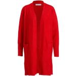 Rode Acryl Gebreide Oversized vesten  in maat L voor Dames 