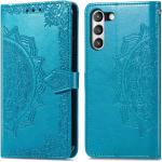 Turquoise Imitatie leren Samsung Galaxy S21 Hoesjes type: Flip Case met motief van Mandala voor Dames 