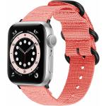 Roze Nylon Horlogebanden met Textiel Rond met Gesp voor Dames 