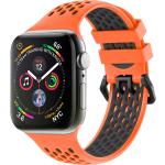 Sport Oranje Siliconen Horlogebanden met Siliconen voor Zwemmen met Gesp voor Dames 