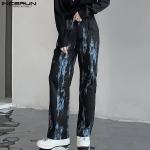 Casual Zwarte Polyester Tie Dye Capri broeken  in maat 3XL voor Heren 