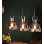 Industriële Zilveren Glazen Hanglampen 