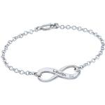 Zilveren Zilveren Gegraveerde 18K Infinity armbanden voor Dames 