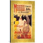 Ingelijste afbeelding van Henri de Toulouse-Lautrec "Poster advertising 'La Goulue' at the Moulin Rouge, 1893", kunstdruk in hoogwaardige handgemaakte fotolijst, 30x40 cm, Gold Raya