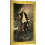 Ingelijste foto van Friedrich Schwörer "Mozart in Salzburg", kunstdruk in hoogwaardige handgemaakte fotolijst, 40x60 cm, Gold Raya