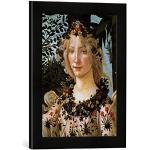 Ingelijste afbeelding van Sandro Botticelli La Primavera, kunstdruk in hoogwaardige handgemaakte fotolijst, 30 x 40 cm, mat zwart
