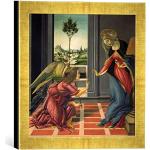 Ingelijste foto van Sandro Botticelli "Verkoop", kunstdruk in hoogwaardige handgemaakte fotolijst, 30x30 cm, Gold Raya