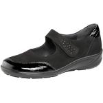Zwarte Semler Platte schoenen  voor de Herfst met Hakhoogte 3cm tot 5cm met Klittenbandsluitingen voor Dames 
