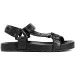 Zwarte Kalfsleren BOTTEGA VENETA Platte sandalen  in maat 45 voor Heren 