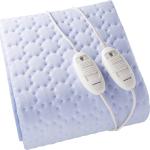 Lichtblauwe Fleece Inventum Elektrische dekens voor 2 personen 