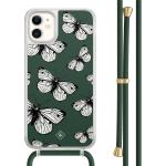 Groene Acryl Casimoda iPhone 11 hoesjes met motief van Vlinder 
