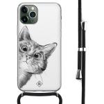 Witte Siliconen Casimoda iPhone 11 hoesjes type: Bumper Hoesje met motief van Katten 
