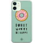 Roze Siliconen Casimoda iPhone 12 Mini hoesjes met motief van Donut 