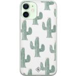 Groene Siliconen Casimoda iPhone 12 Mini hoesjes met motief van Cactus Sustainable 