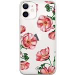 Rode Siliconen Casimoda Bloemen iPhone 12 Mini hoesjes 