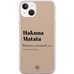 Bruine Siliconen Casimoda iPhone 13 Mini hoesjes met motief van Quote 